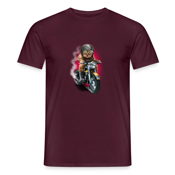 Chat Motard : L'Esprit Libre sur T-shirt homme