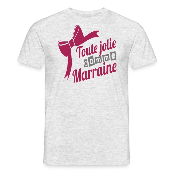 Maquette de T-shirt homme « Ma Marraine Adorée, Toujours Jolie » à personnaliser