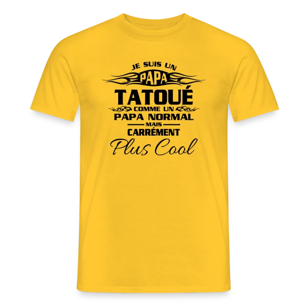 Papa Tatoué Stylé sur T-shirt homme