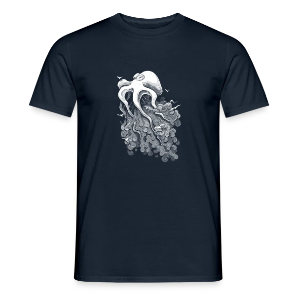 Pieuvre des Nuages sur T-shirt homme