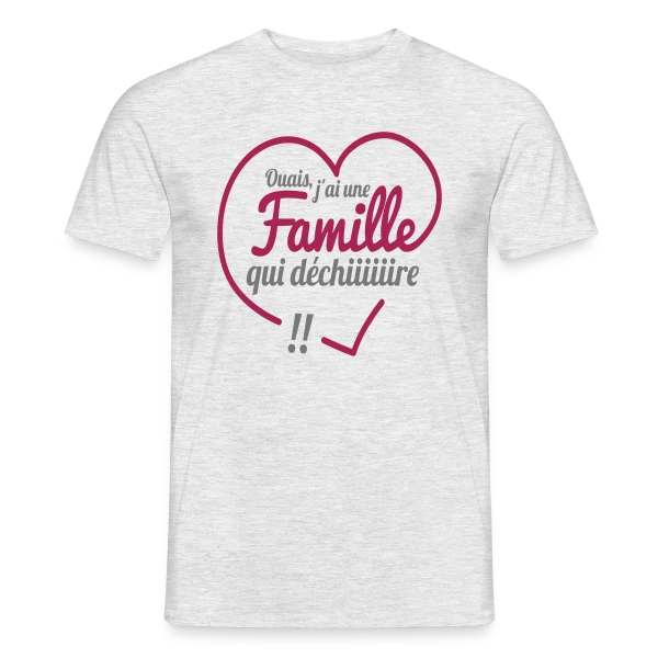 Maquette de T-shirt homme « Famille qui Déchire – Unie et Géniale » à personnaliser