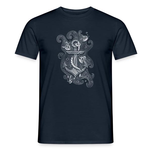 Maquette de T-shirt homme « L'Ancre des Profondeurs » à personnaliser