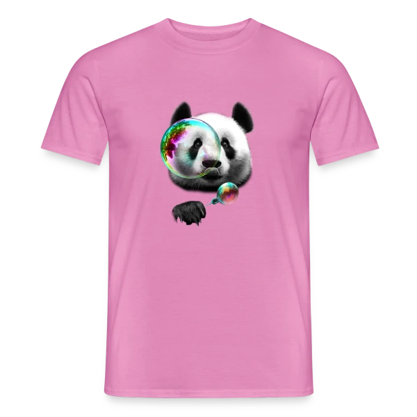 Panda Souffleur de Bulles sur T-shirt homme