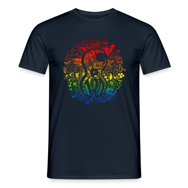 Poulpe Psychédélique sur T-shirt homme