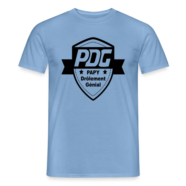 Maquette de T-shirt homme « Papy PDG : Le Boss de la Famille » à personnaliser