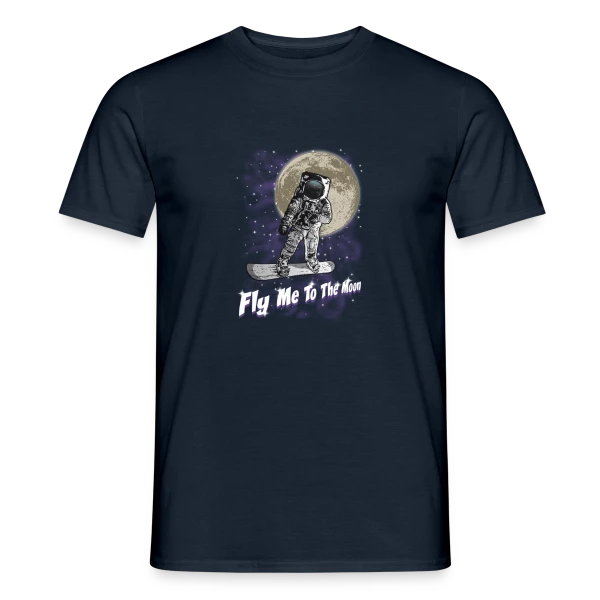 Snowboarder lunaire sur T-shirt homme
