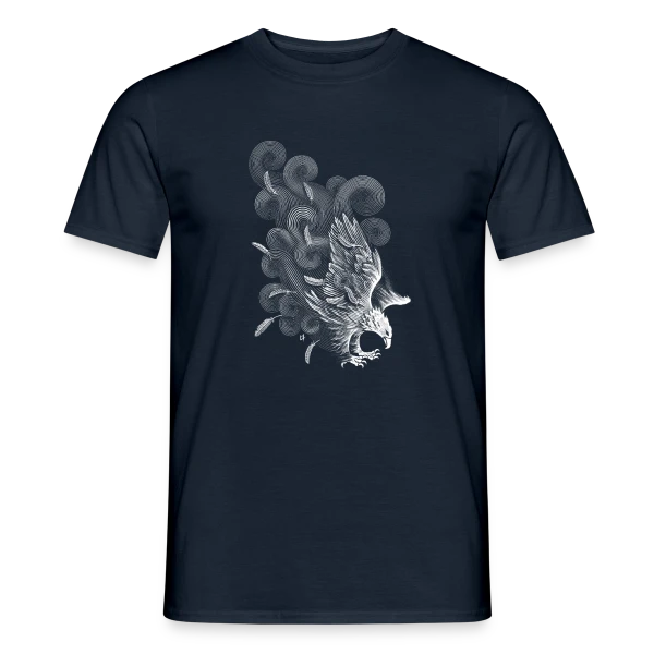 Maquette de T-shirt homme « Ailes au Vent » à personnaliser