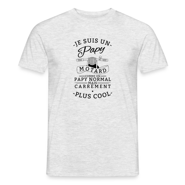 Maquette de T-shirt homme « Papy Motard : L'Asphalte dans l'Âme » à personnaliser