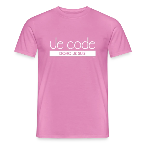"Je Code Donc Je Suis" - Le Geek du Développement sur T-shirt homme