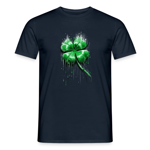 Maquette de T-shirt homme « Trèfle Fondant : La Chance en Fusion » à personnaliser