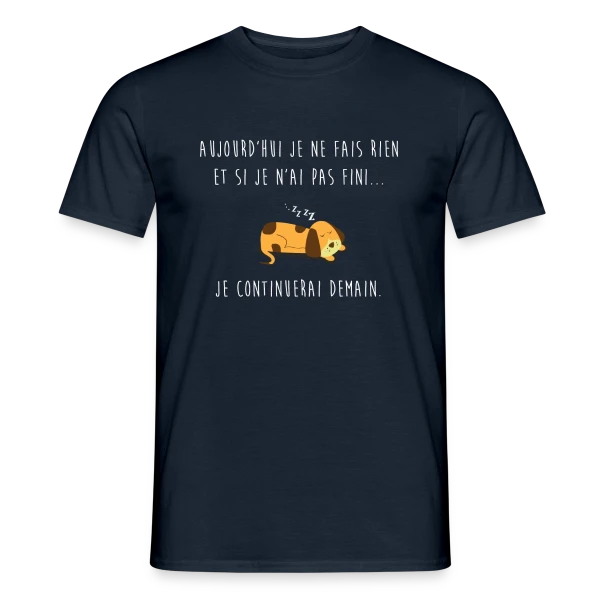 Maquette de T-shirt homme « L'Art de Ne Rien Faire » à personnaliser