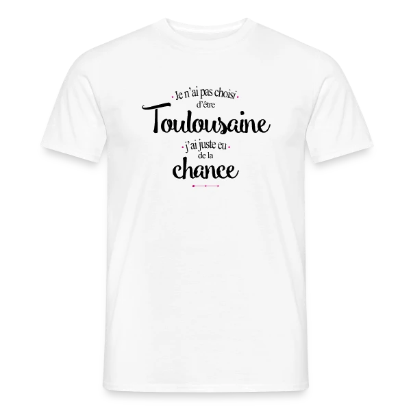 Maquette de T-shirt homme « Fièrement Toulousaine : L'Esprit de la Ville Rose » à personnaliser