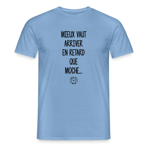 Maquette de T-shirt homme « Ma Spécialité : Le Retard » à personnaliser
