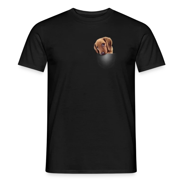 Maquette de T-shirt homme « Chien de Poche » à personnaliser