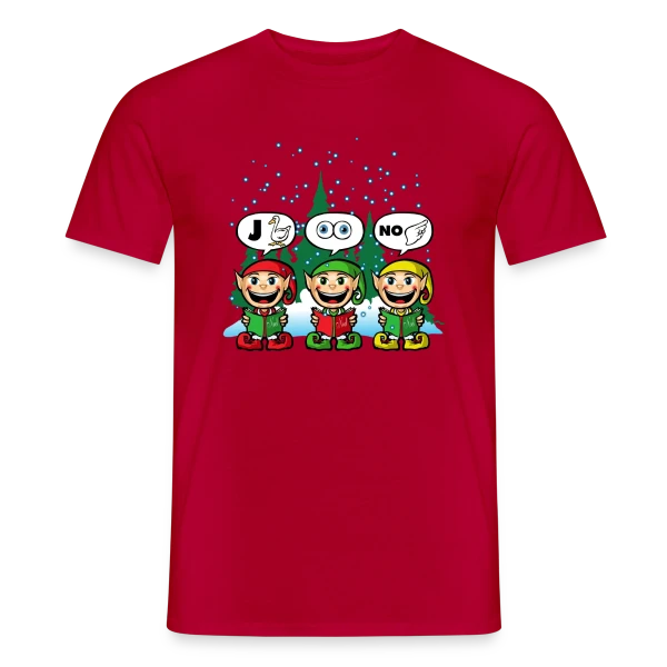 Maquette de T-shirt homme « Esprit de Noël » à personnaliser