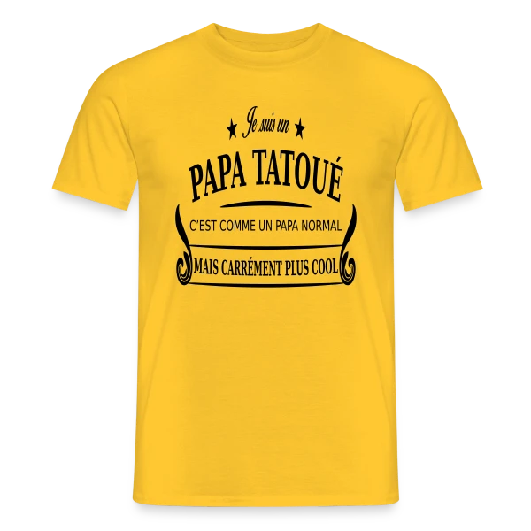 Super Papa Tatoué sur T-shirt homme