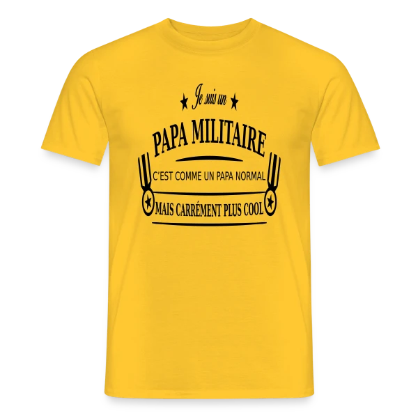 Papa Héro Militaire sur T-shirt homme