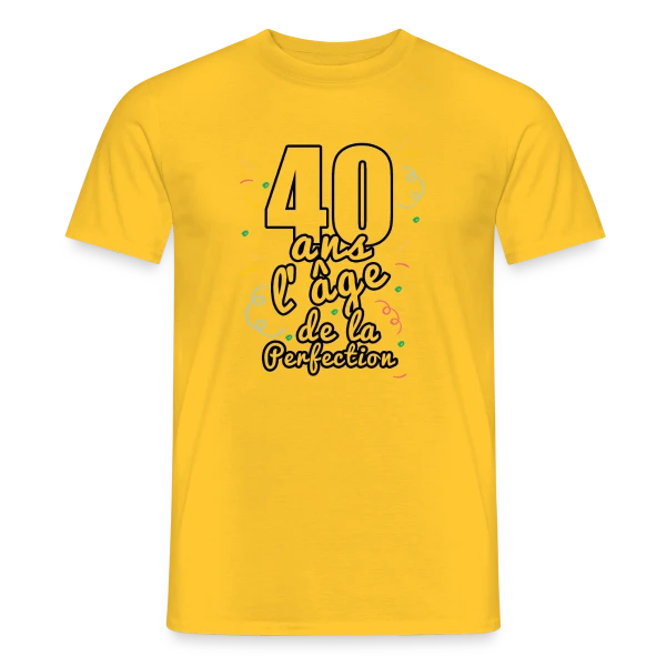 Anniversaire 40 Ans Magnifique sur T-shirt homme