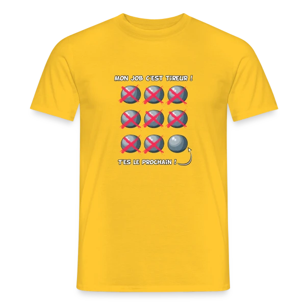Maquette de T-shirt homme « Profession Tireur : Précision et Passion » à personnaliser