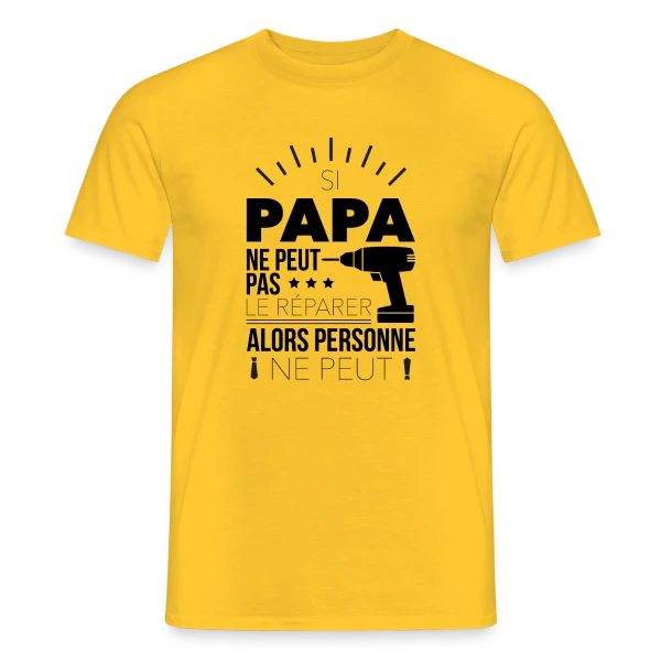 Maquette de T-shirt homme « Si je peux pas... je peux pas ! » à personnaliser
