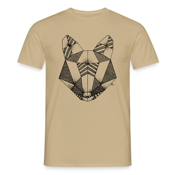 Renard Origami : Art Géométrique Nature sur T-shirt homme