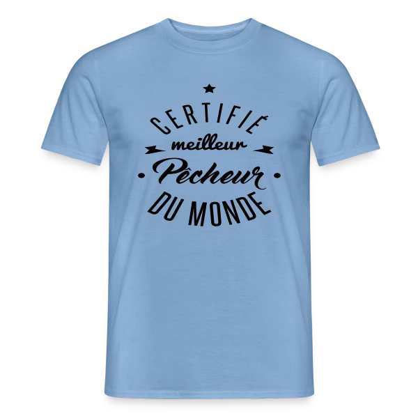 Certifié Meilleur Pêcheur sur T-shirt homme