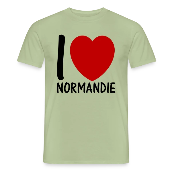 J'aime la Normandie sur T-shirt homme