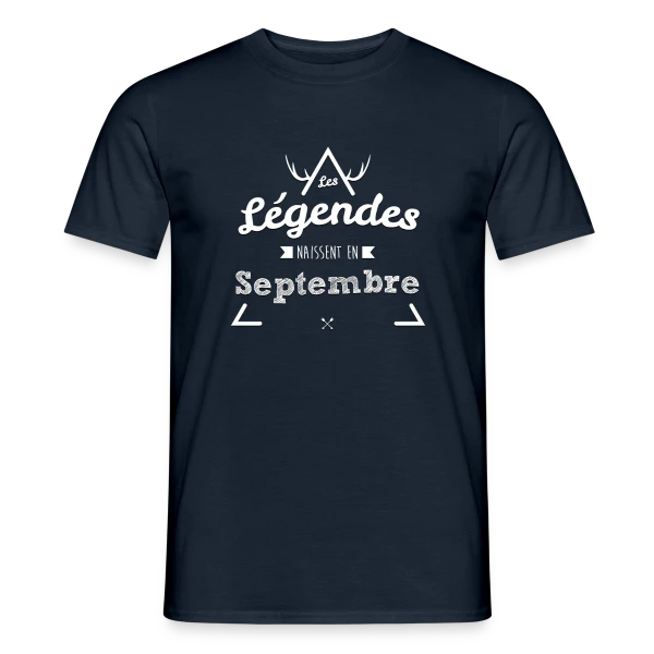 Anniversaire : Légende Née en Septembre sur T-shirt homme