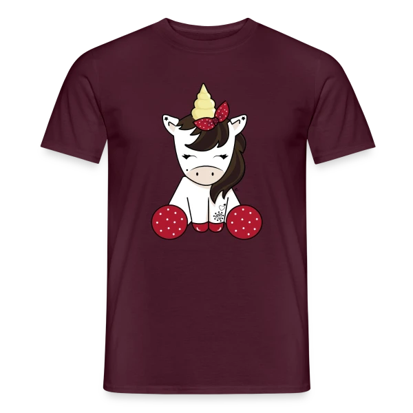 Maquette de T-shirt homme « Licorne Rockabilly : Style Rétro Envoûtant » à personnaliser