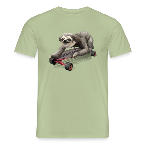 Paresseux Skateur Stylé sur T-shirt homme