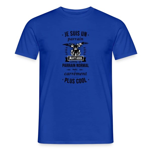 Maquette de T-shirt homme « Parrain Motard : Le Meilleur des Parrains » à personnaliser
