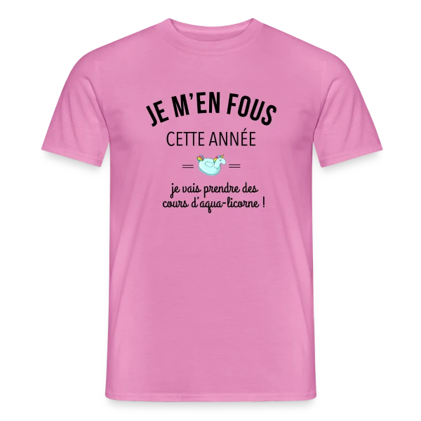 Maquette de T-shirt homme « Cours d'Aqua-Licorne : Plongez dans la Bonne Humeur » à personnaliser