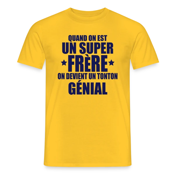 Maquette de T-shirt homme « On Devient un Tonton Génial » à personnaliser