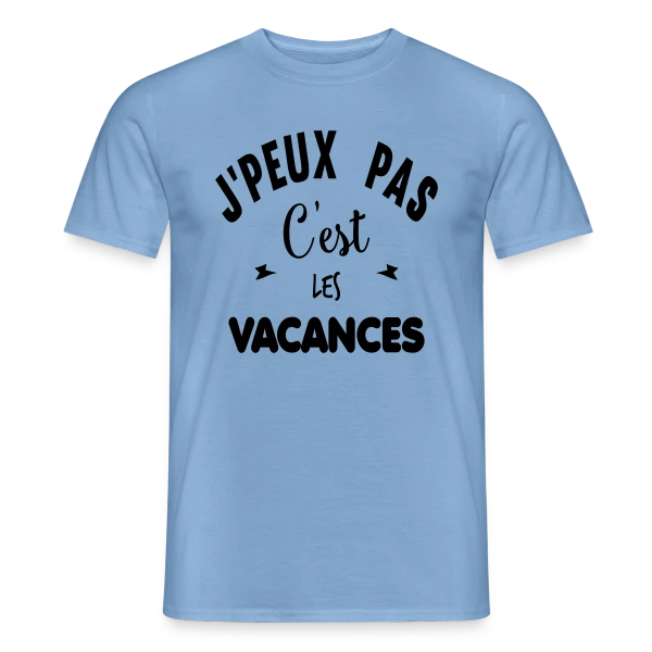 Maquette de T-shirt homme « C'est les Vacances ! » à personnaliser