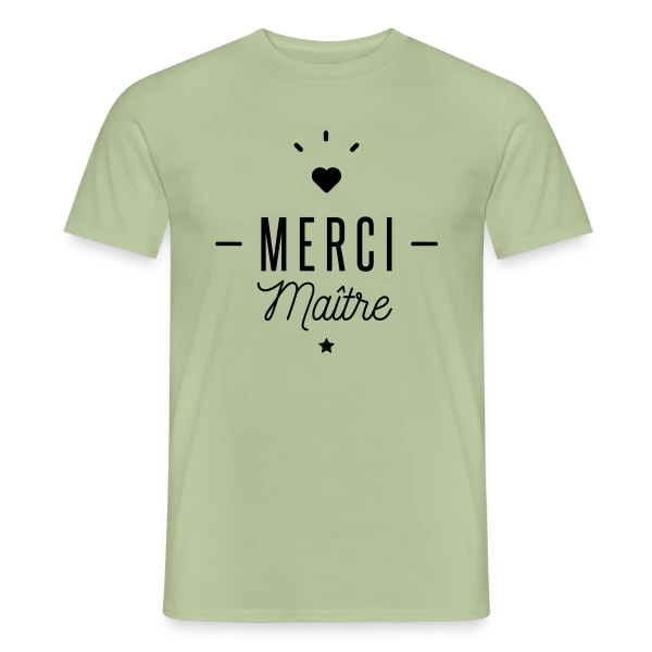Merci Maître : Le Cadeau Idéal pour Profs sur T-shirt homme