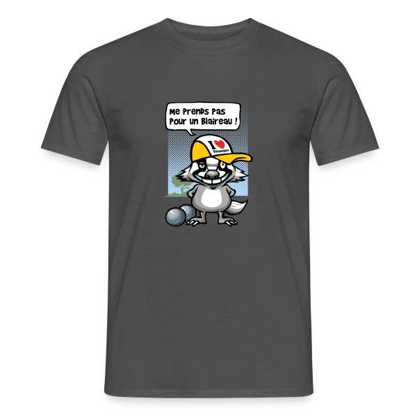 Maquette de T-shirt homme « Blaireau Pétanque : Le Maître des Boules » à personnaliser