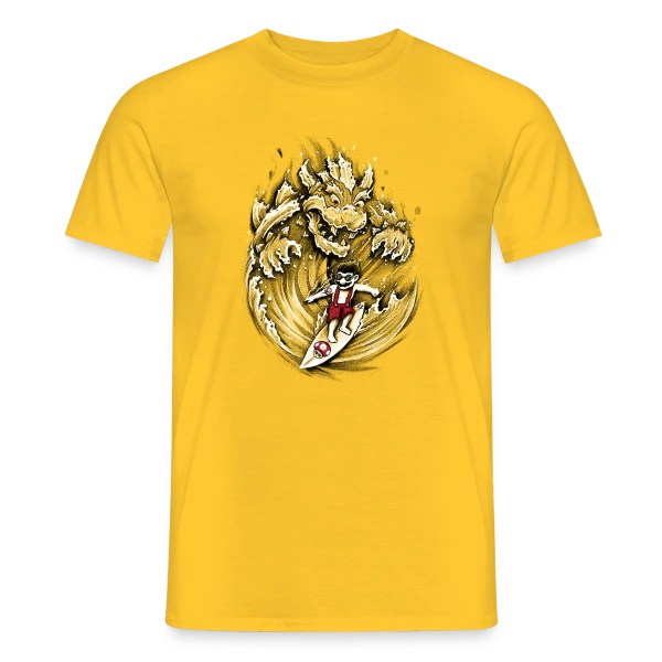 Maquette de T-shirt homme « Mario, le Surfeur de Bowser » à personnaliser