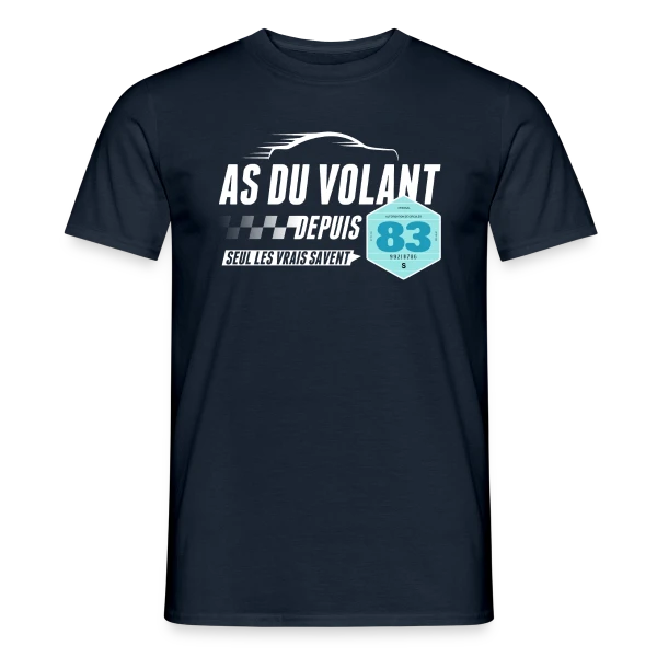 Maquette de T-shirt homme « As du Volant 1983 - Légende de la Route » à personnaliser
