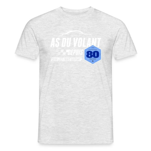 Maquette de T-shirt homme « As du Volant depuis 1980 - T-Shirt Humoristique » à personnaliser