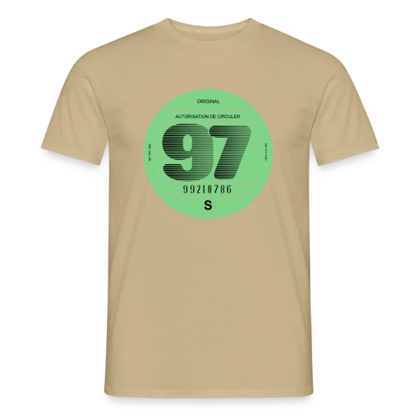 Maquette de T-shirt homme « France Rétro 1997 : L'Icône Automobile Vintage » à personnaliser
