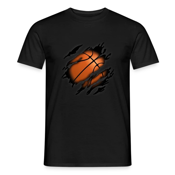 Maquette de T-shirt homme « Le Basketball en Moi - Esprit Sportif » à personnaliser