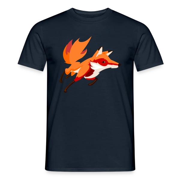 Maquette de T-shirt homme « Renard Vif et Stylisé » à personnaliser