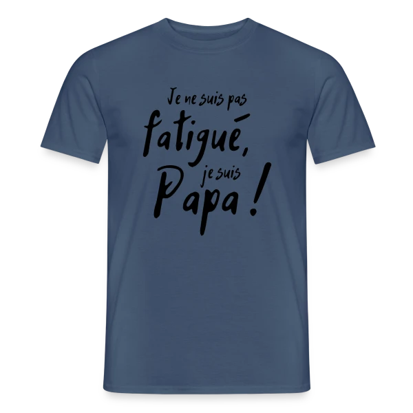 Maquette de T-shirt homme « Mon Papa Héro » à personnaliser