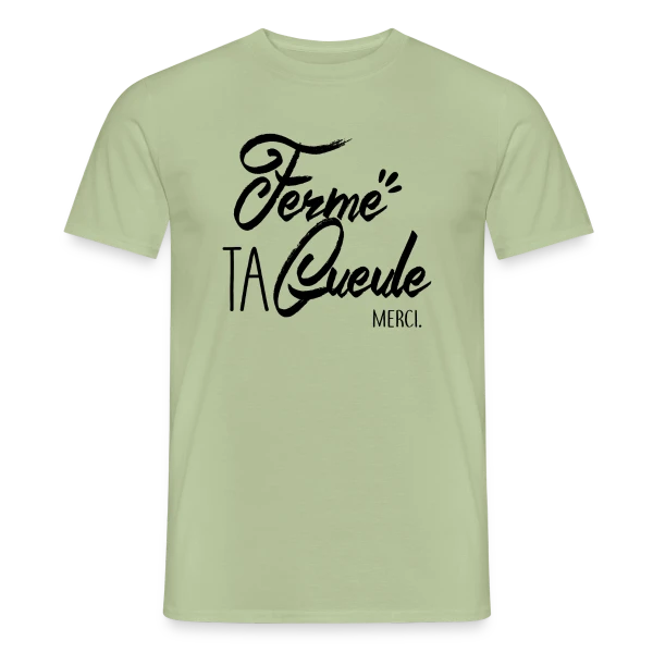 Maquette de T-shirt homme « Humour : Chut ! Message Subtil » à personnaliser