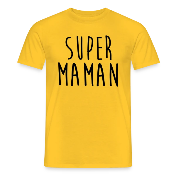 Maquette de T-shirt homme « SUPER MAMAN : T-shirt Hommage à une Héroïne » à personnaliser
