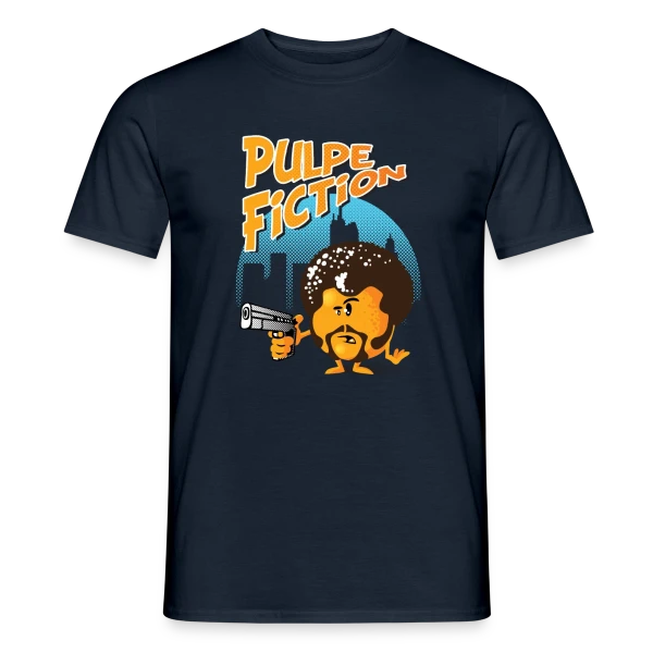 Maquette de T-shirt homme « Pulp Fiction Réinterprété : L'Hommage Culte » à personnaliser