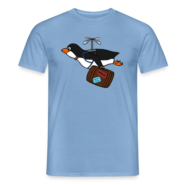 Pingouin Voyageur Hilarant sur T-shirt homme