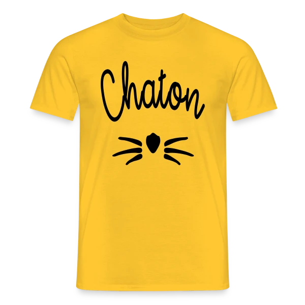 Chaton Moustaches sur T-shirt homme