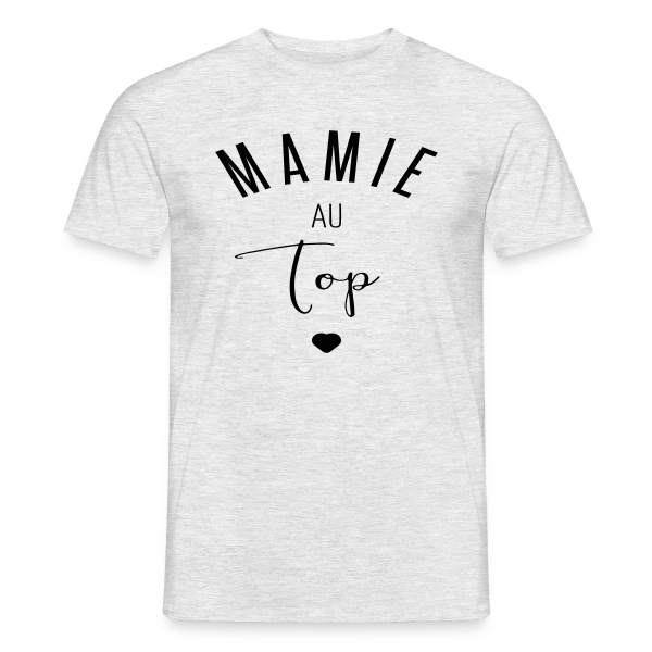 Maquette de T-shirt homme « Super Mamie » à personnaliser