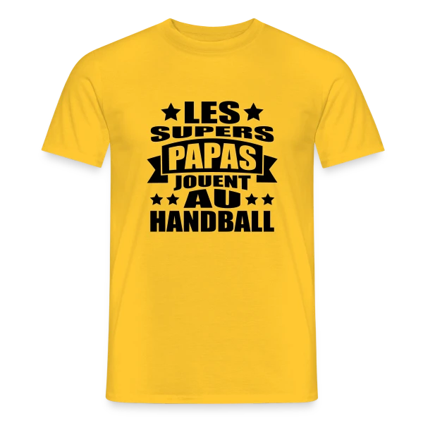 Papa Handball : Le Super Papa des Terrains sur T-shirt homme